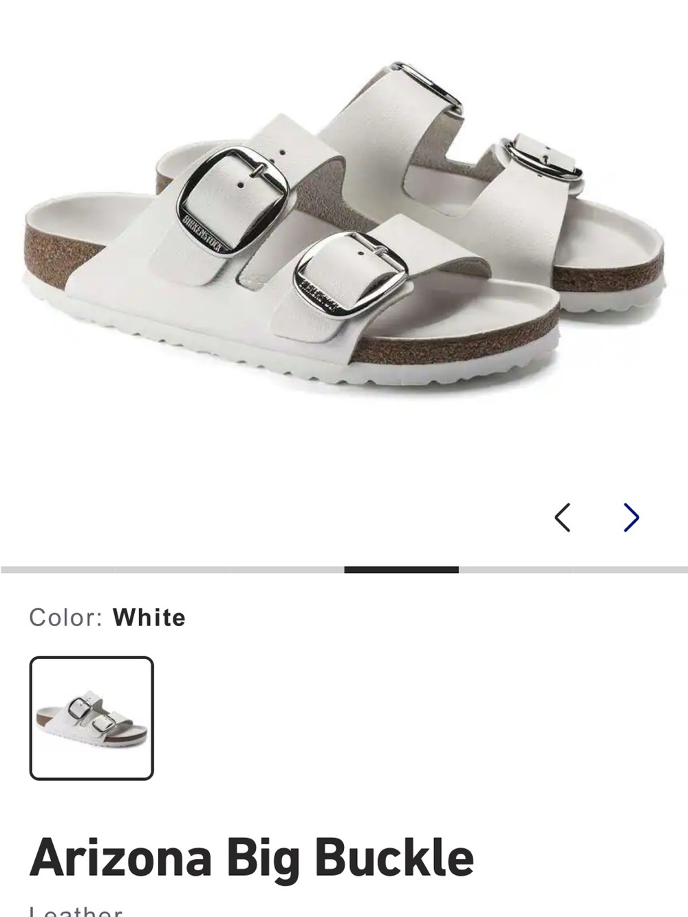 White Birkenstock Sandals with Dual Buckles